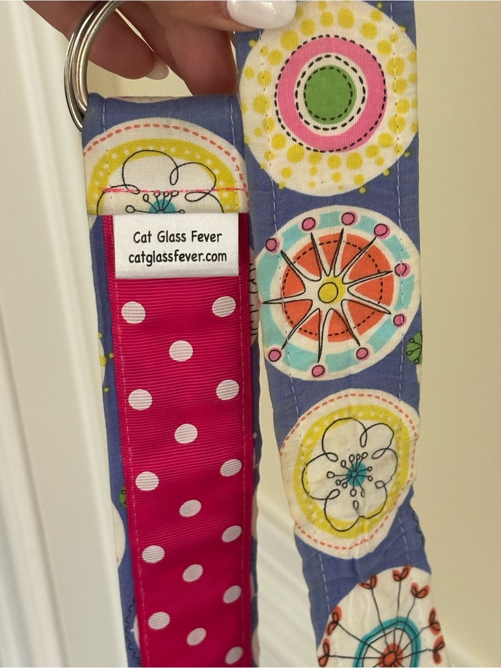 Cat Glass Fever Polka Dot & Medallion Lanyard - Bright Multicolor
